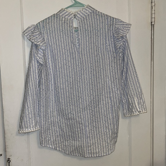 Women's White Eyelet Top - Picture 6 of 8